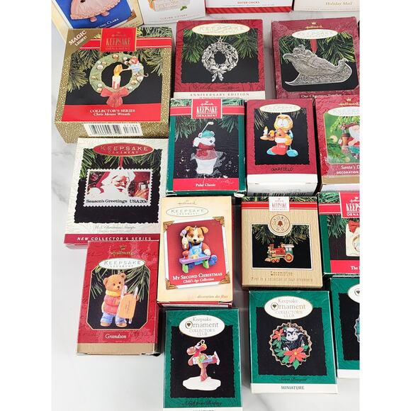 Hallmark Tree Christmas Ornament Lot x30 Figurine Holiday Decor Resin Pewter - Picture 3 of 16